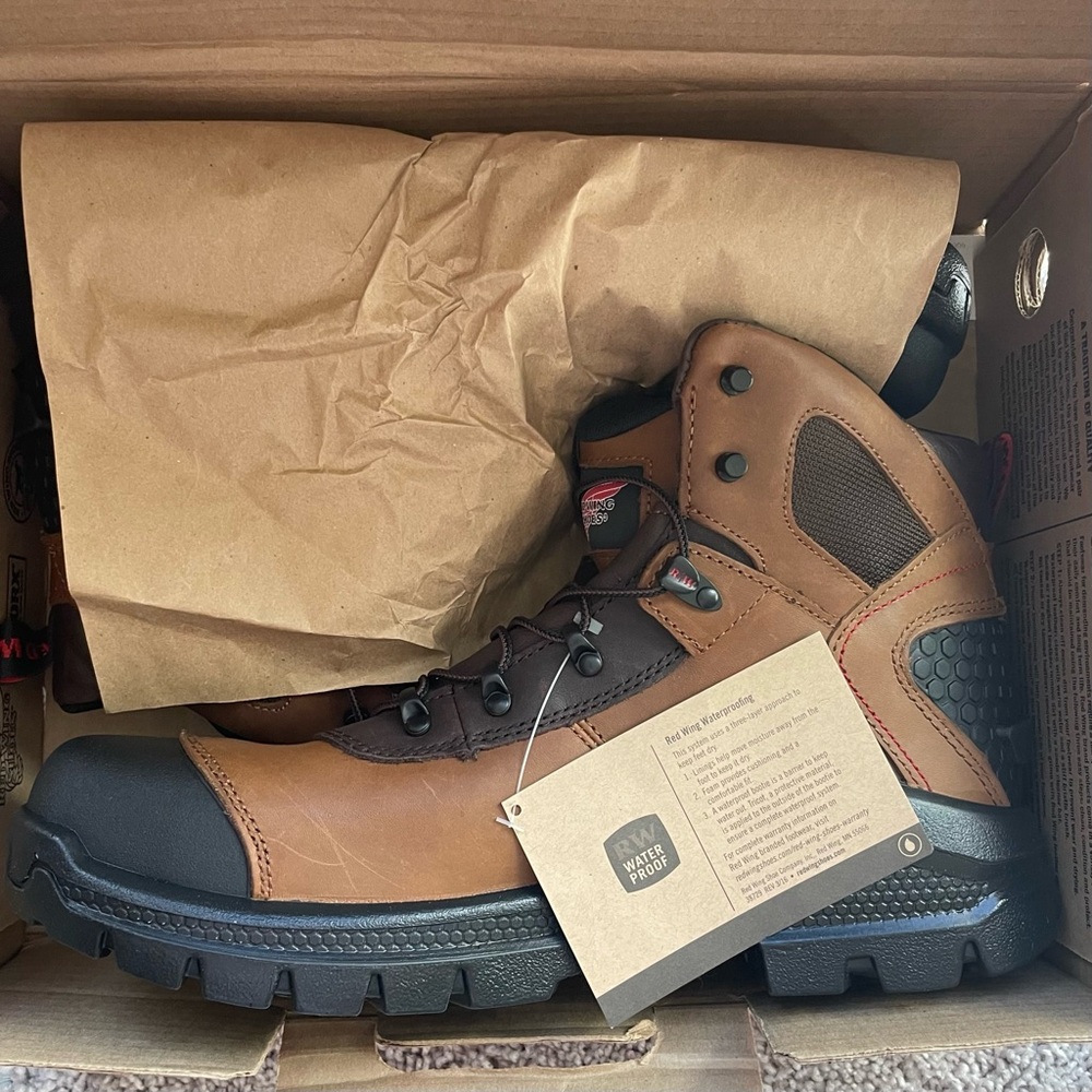 Red Wing Boots Size 14.0 EE #2436 Aluminum Toe Waterproof Electrical Hazard - Picture 2 of 15